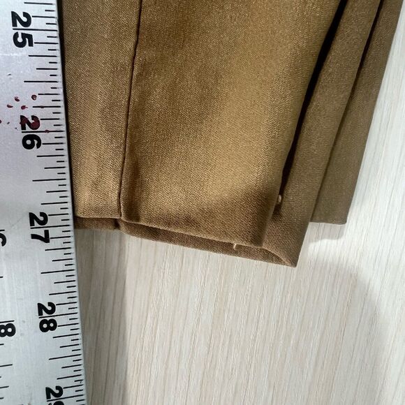 Calvin Klein Pants Womens Tan Skinny Leg Pull On Stretch Mid Rise Ankle Zip L - Picture 6 of 7